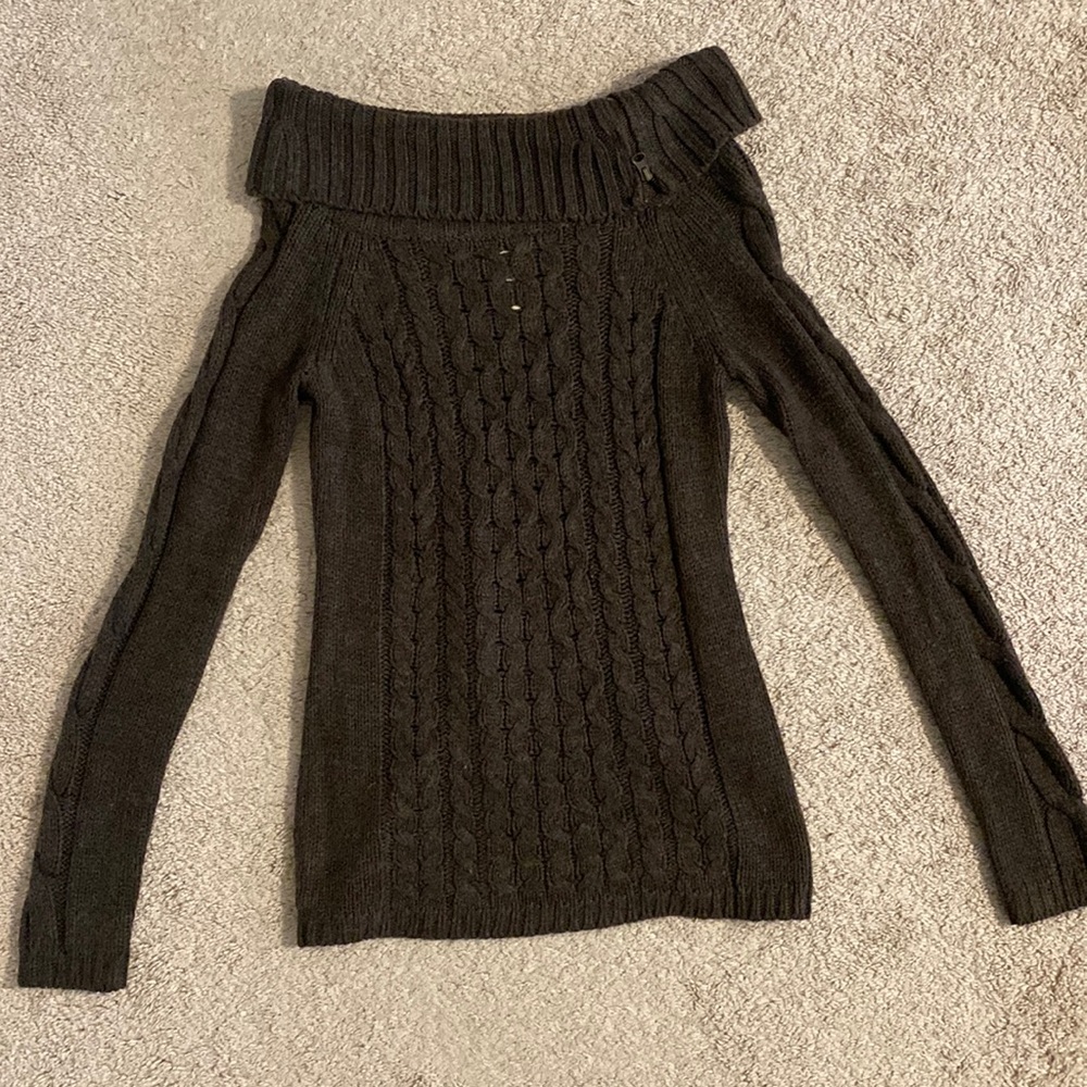 J.J. ALWAYS Women Brown Cowlneck Sweater M